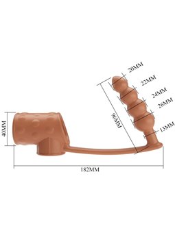 Pretty Love - Phallic Sleeve with Silicone Natural Anal Plug