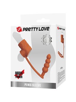 Pretty Love - Phallic Sleeve with Silicone Natural Anal Plug
