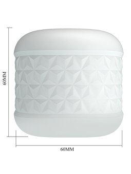 Pretty Love Crystle - Masturbatore Maschile in Silicone Bianco