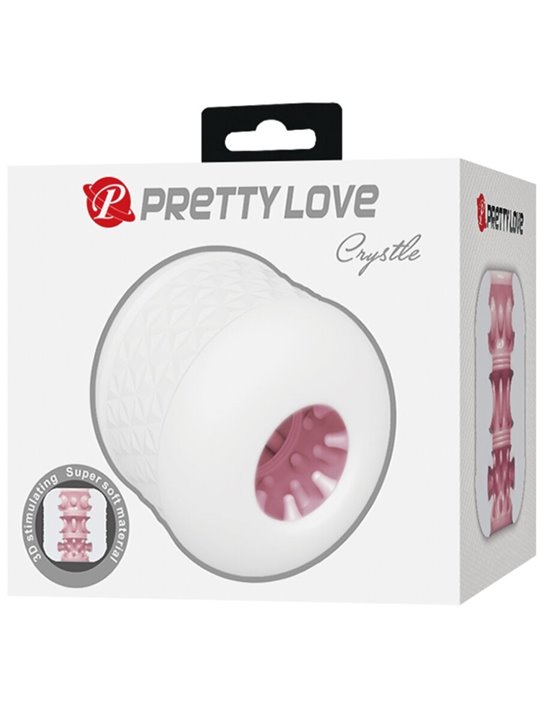 Pretty Love Crystle - Masturbatore Maschile in Silicone Bianco