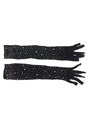 Subblime 957469 - Glittery Black Transparent Gloves Size S/M