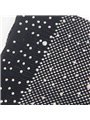 Subblime 957469 - Guanti Trasparenti Neri Glitterati Taglia S/M