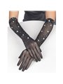 Subblime 957469 - Guanti Trasparenti Neri Glitterati Taglia S/M