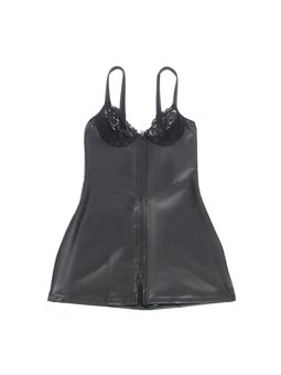 Subblime 957575 - Abito Nero in Ecopelle con Zip Frontale L/XL