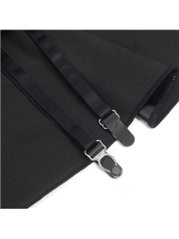 Subblime 957704 - Abito Nero in Ecopelle e Pizzo con Zip Frontale S/M