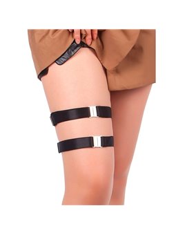 Subblime 957476 - Cinturini Imbracature Nere Regolabili per le Gambe