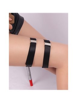 Subblime 957476 - Cinturini Imbracature Nere Regolabili per le Gambe