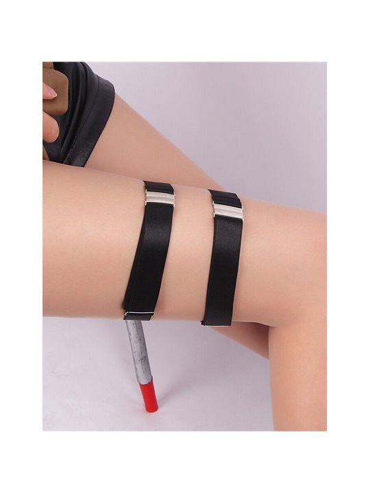 Subblime 957476 - Cinturini Imbracature Nere Regolabili per le Gambe