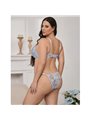 Subblime 957636 - Celestial Blue Bra and Panties with Floral Embroidery L/XL