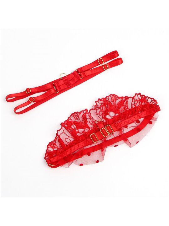 Subblime 957513 - Completo Intimo Sexy in Pizzo Rosso Taglia L/XL
