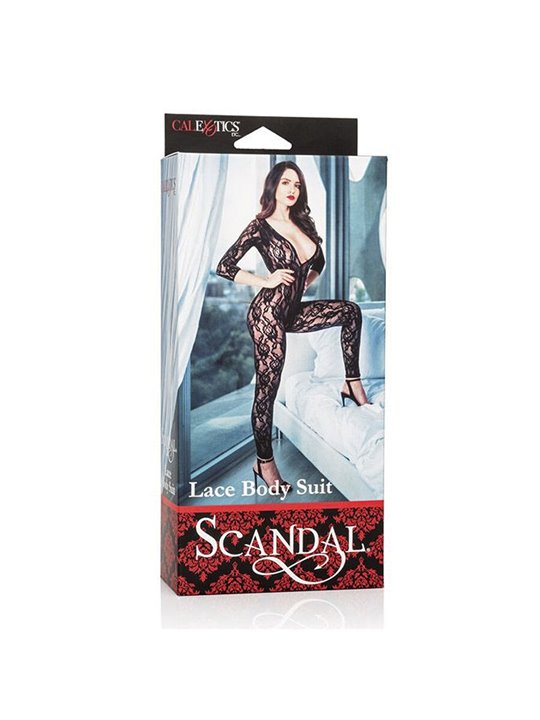 Calexotics Scandal Lace Body Suit - Bodystocking in Pizzo Nero