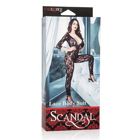 Calexotics Scandal Lace Body Suit - Black Lace Bodystocking