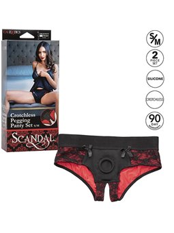 Calexotics Scandal - Slip Rossi con Cavallo Aperto e Dildo Taglia S/M