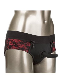 Calexotics Scandal - Red Open Crotch Panties with Dildo Size L/XL