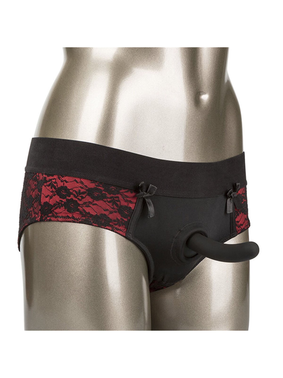 Calexotics Scandal - Red Open Crotch Panties with Dildo Size L/XL