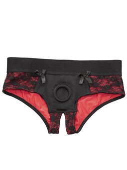 Calexotics Scandal - Red Open Crotch Panties with Dildo Size L/XL