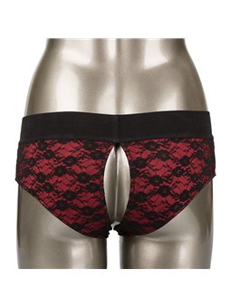 Calexotics Scandal - Red Open Crotch Panties with Dildo Size L/XL