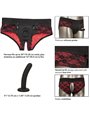 Calexotics Scandal - Red Open Crotch Panties with Dildo Size L/XL