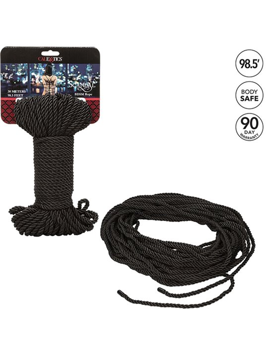 Calexotics Scandal BDSM Rope - Corda Nera per Bondage 30 Metri