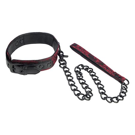 Calexotics Scandal Collar With Leash - Metal Collar with Leash