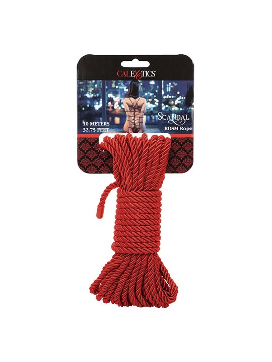 Calexotics Scandal BDSM Rope - Red Bondage Rope 10 Meters
