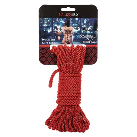 Calexotics Scandal BDSM Rope - Red Bondage Rope 10 Meters