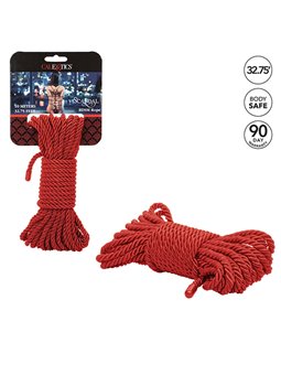 Calexotics Scandal BDSM Rope - Red Bondage Rope 10 Meters