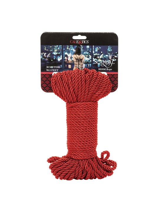 Calexotics Scandal BDSM Rope - Red Bondage Rope 30 Meters