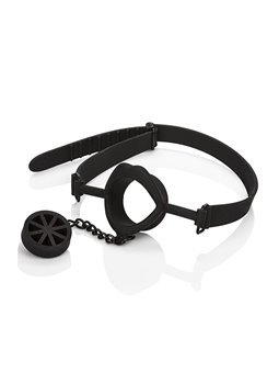 Calexotics Scandal Silicone Stopper Gag - Black Stopper Gag