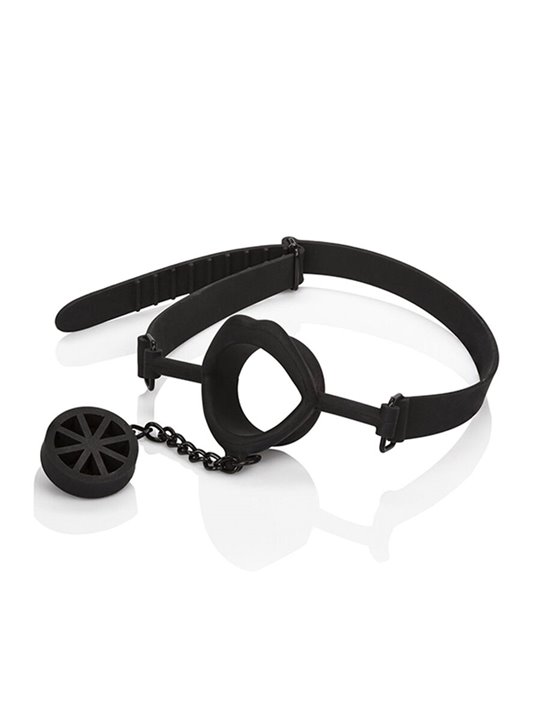Calexotics Scandal Silicone Stopper Gag - Bavaglio con Tappo Nero
