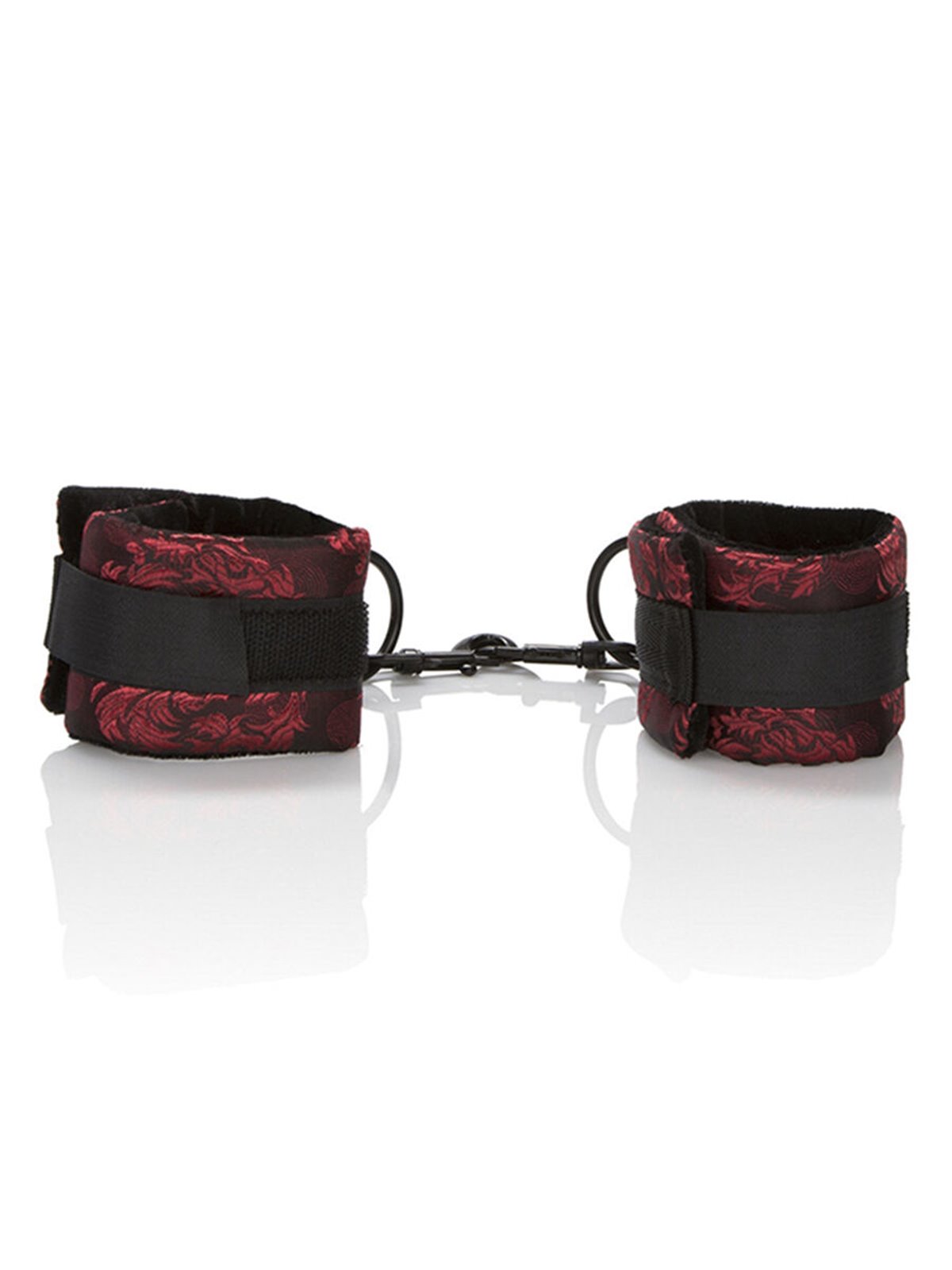 Calexotics Scandal Universal Cuff Set - Red/Black Bondage Wrist and Ankle Cuffs