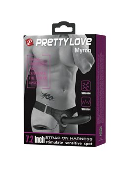 Pretty Love - Myron Strap On with Vibration and Hollow Dildo