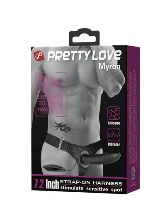 Pretty Love Myron Vibrating Strap On And Hollow Dildo