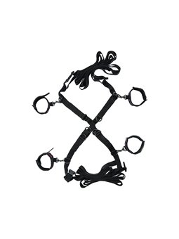 Calexotics Scandal - X-Shaped Bed Constraint with Wrist and Ankle Cuffs