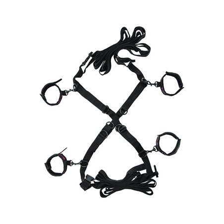 Calexotics Scandal - X-Shaped Bed Constraint with Wrist and Ankle Cuffs