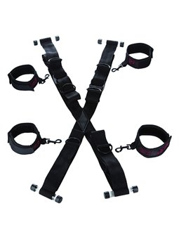 Calexotics Scandal - X-Shaped Door Constraint with Cuffs and Anklets