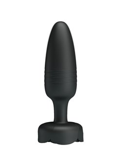 Pretty Love Tarion - Black 12.5 cm Vibrating Anal Plug with LED Light
