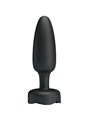 Pretty Love Tarion - Black 12.5 cm Vibrating Anal Plug with LED Light
