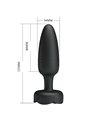Pretty Love Tarion - Plug Anale Vibrante con Luce Led 12,5 Cm Nero
