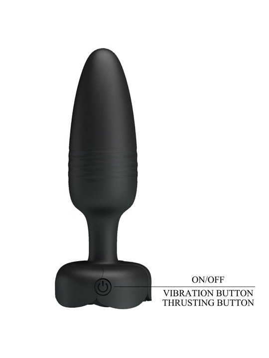 Pretty Love Tarion - Plug Anale Vibrante con Luce Led 12,5 Cm Nero