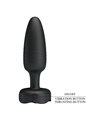 Pretty Love Tarion - Black 12.5 cm Vibrating Anal Plug with LED Light