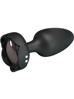 Pretty Love Varian - Black 10.8 cm Vibrating Anal Plug with LED Light