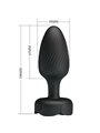 Pretty Love Varian - Plug Anale Vibrante con Luce Led 10,8 Cm Nero