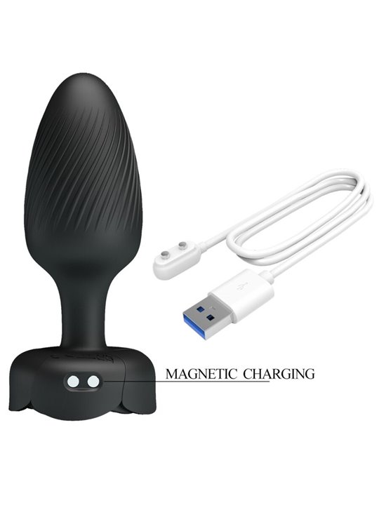 Pretty Love Varian - Plug Anale Vibrante con Luce Led 10,8 Cm Nero