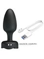 Pretty Love Varian - Black 10.8 cm Vibrating Anal Plug with LED Light