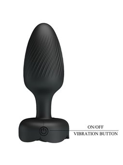 Pretty Love Varian - Plug Anale Vibrante con Luce Led 10,8 Cm Nero