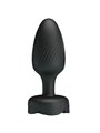 Pretty Love Osborn - Black 9.8 cm Vibrating Anal Plug with LED Light