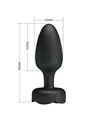 Pretty Love Osborn - Plug Anale Vibrante con Luce Led 9,8 Cm Nero