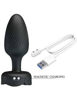 Pretty Love Osborn - Plug Anale Vibrante con Luce Led 9,8 Cm Nero