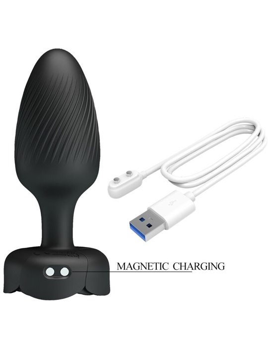 Pretty Love Osborn - Plug Anale Vibrante con Luce Led 9,8 Cm Nero